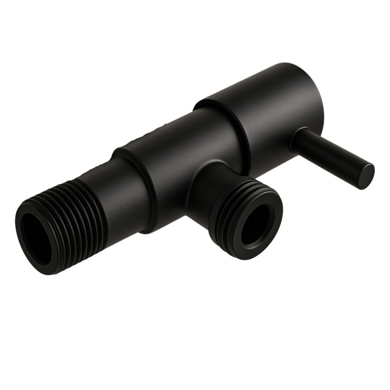 Zawór kątowy z głowicą ceramiczną model 1 BLACK 1/2 x 3/4