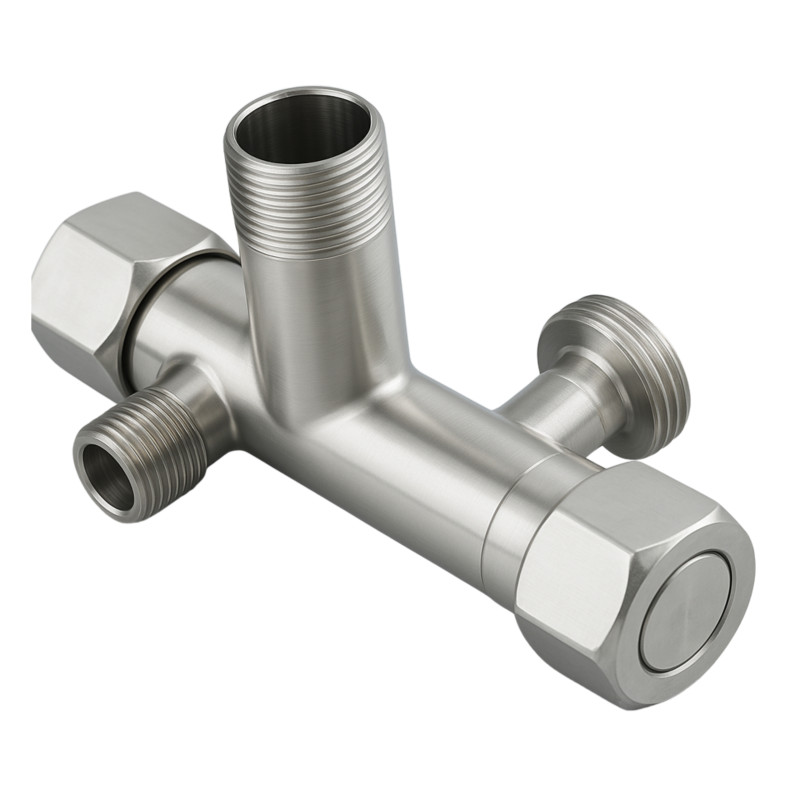 Zawór kątowy model 4 INOX 1/2 x 3/8 x 3/4