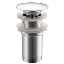 Korek umywalkowy mosiężny LONG Klik Klak model K bez przelewu - Chrom