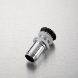 Korek umywalkowy mosiężny Klik Klak model C bez przelewu - Czarny Ceramiczny