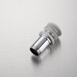 Korek umywalkowy mosiężny Klik Klak model C bez przelewu - Biały Ceramiczny