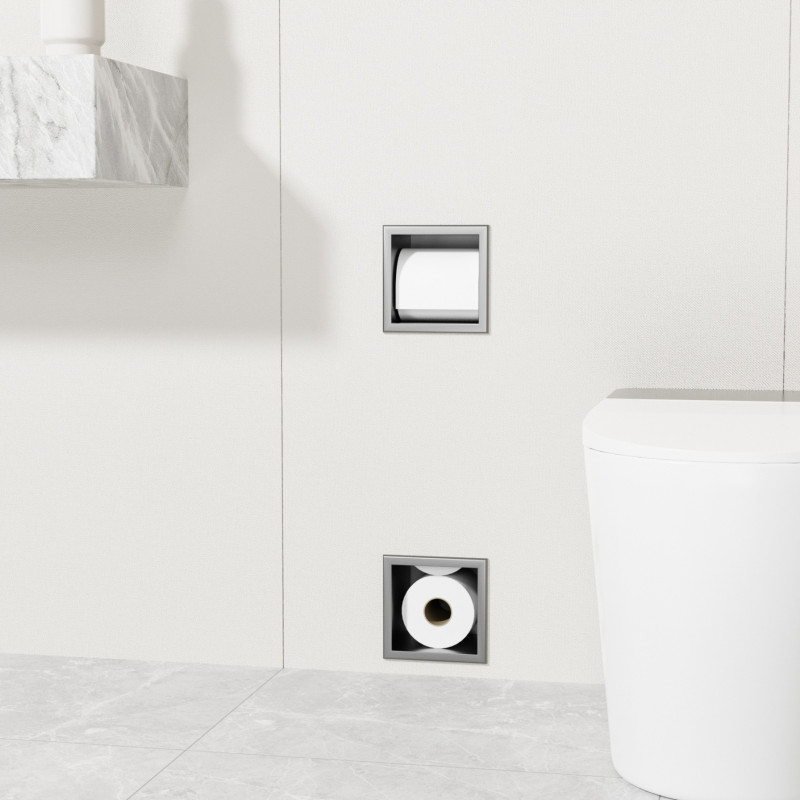 WALL-BOX PAPER 2 - Magazynek na papier Gun Metal