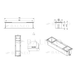 WALL-BOX PAPER 2 - Magazynek na papier Gun Metal