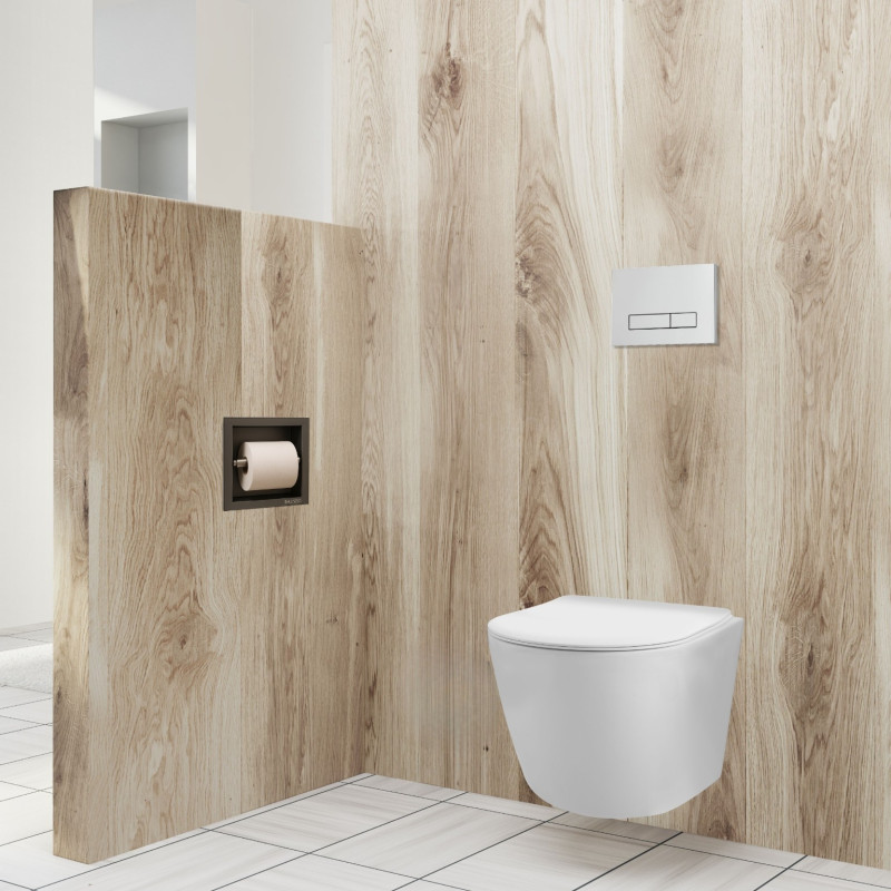 WALL-BOX PAPER 1 - Magazynek na papier GUN METAL