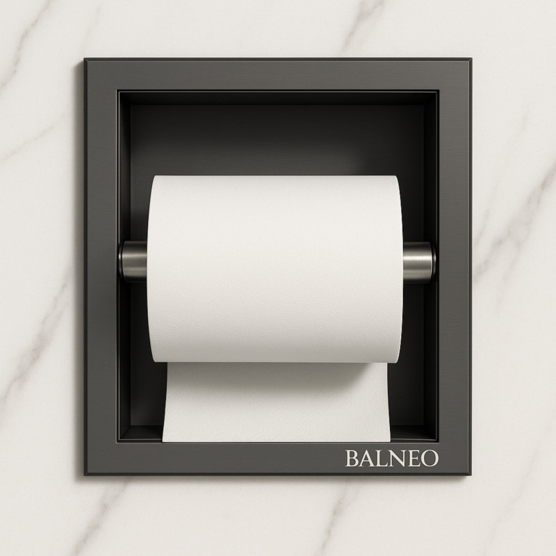 WALL-BOX PAPER 1 - Magazynek na papier GUN METAL