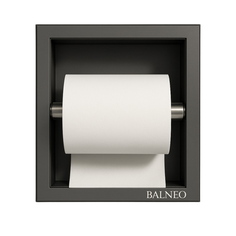 WALL-BOX PAPER 1 - Magazynek na papier GUN METAL