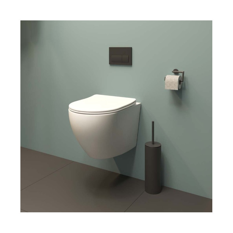 Mito Cersanit miska WC z deską wolnoopadającą wisząca bez kołnierza ze spłukiwaniem wirowym biały połysk