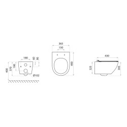 Miska WC bezrantowa wisząca wirowa Lavita SOFI 3.0 SLIM biały połysk deska