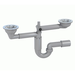 Uniwersalny syfon do zlewu dwukomorowego P-LOC - praktyczne i trwałe rozwiązanie