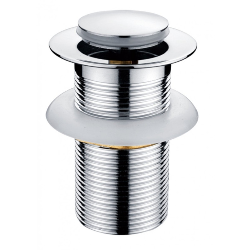 Metalowy Korek Click-Clack do Umywalki Bez Przelewu - Elegancki Chrom dla Twojej Łazienki
