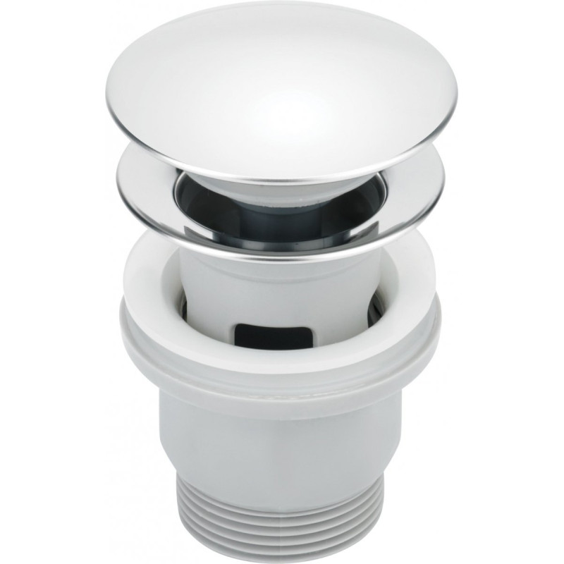 Elegancki klik-klak korek do umywalki, chrom połysk, z przelewem - model NHC_010P