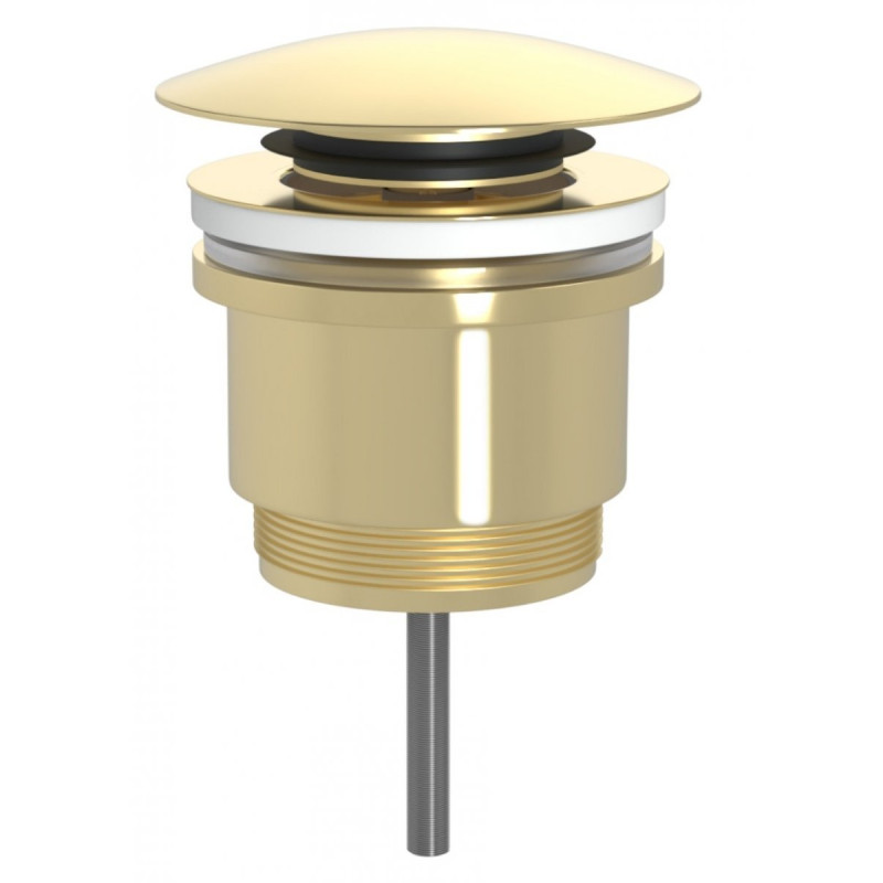 Elegancki Złoty Korek Umywalkowy Click-Clack - Uniwersalny Styl i Funkcjonalność