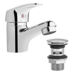 Elegancka bateria umywalkowa Ava New z korkiem - nowoczesny design BU-06-Z01