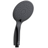 Luksusowa Słuchawka Natryskowa Fino Czarne z 3 Trybami Strumienia i Systemem Antykamień