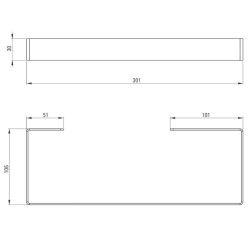 Stylowy Wieszak na Ręcznik Mokko Bianco - Elegancja Bieli, 30 cm