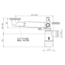 Syfon Slim Click-Clack Oszczędzaj Miejsce - Solidny Metalowy Korek!