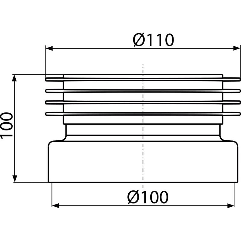 ALCADRAIN WC manżeta prosta