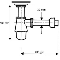 McAlpine Syfon Niski do Umywalki, Chromowany, 1.1/4"x32mm, Elegancja i Funkcjonalność