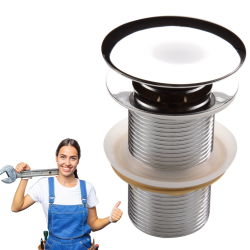 Stylowy Korek Klik-Klak do Umywalki BEZ Przelewu DEANTE Chromowany