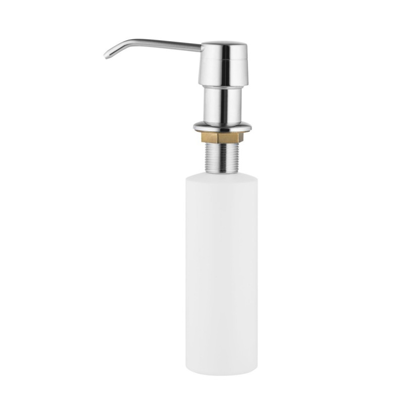 Elegancki dozownik do mycia naczyń w chromowanym wykończeniu - Styl i funkcjonalność