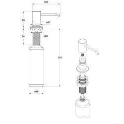 Elegancki dozownik do mycia naczyń w chromowanym wykończeniu - Styl i funkcjonalność