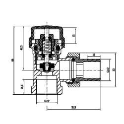 Zestaw Termostatyczny Kątowy CD-76-K15 - Precyzyjna Kontrola Temperatury!