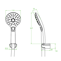 Zestaw natryskowy punktowy BOHO Chrom - Nowoczesny Odświeżacz Twojej Łazienki!