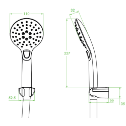 Ekskluzywny zestaw prysznicowy BOHO w kolorze białym - NLH_60AD dla Twojej łazienki