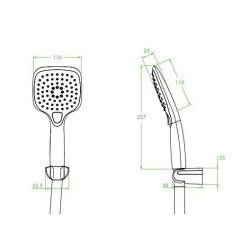 BOHO Elegancja: Zestaw prysznicowy chrom/biały dla nowoczesnych łazienek