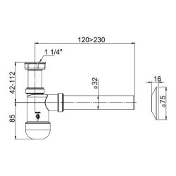 Stylowy Półsyfon Umywalkowy Ø32 - Idealny Wybór dla Twojej Łazienki!