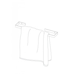 Elegancki Wieszak Ścienny na Ręczniki 60 cm Nero Mokko, Czarny Design ADM_N621