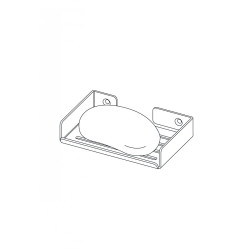 Dekoracyjna mydelniczka ścienna Bianco Mokko biały design ADM_A411