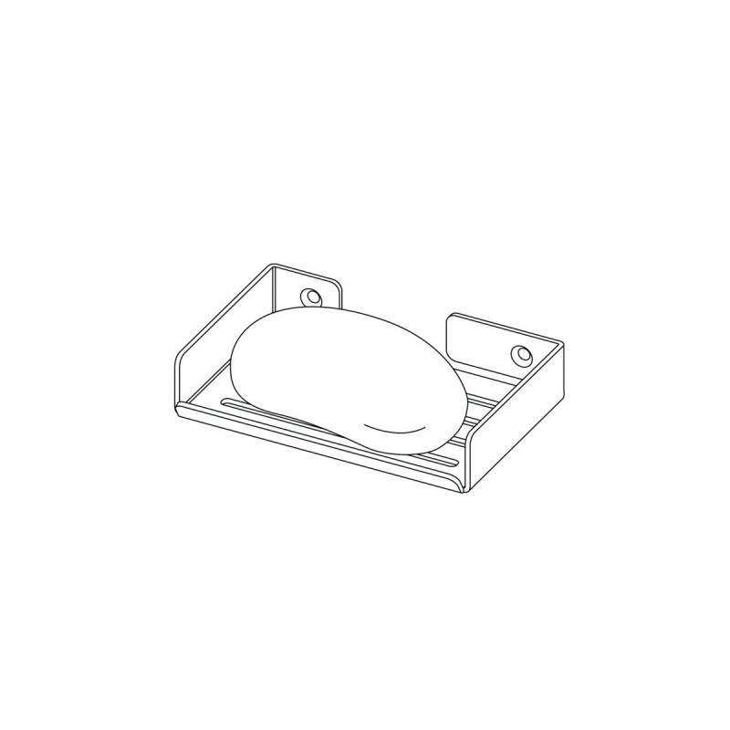 Dekoracyjna mydelniczka ścienna Bianco Mokko biały design ADM_A411