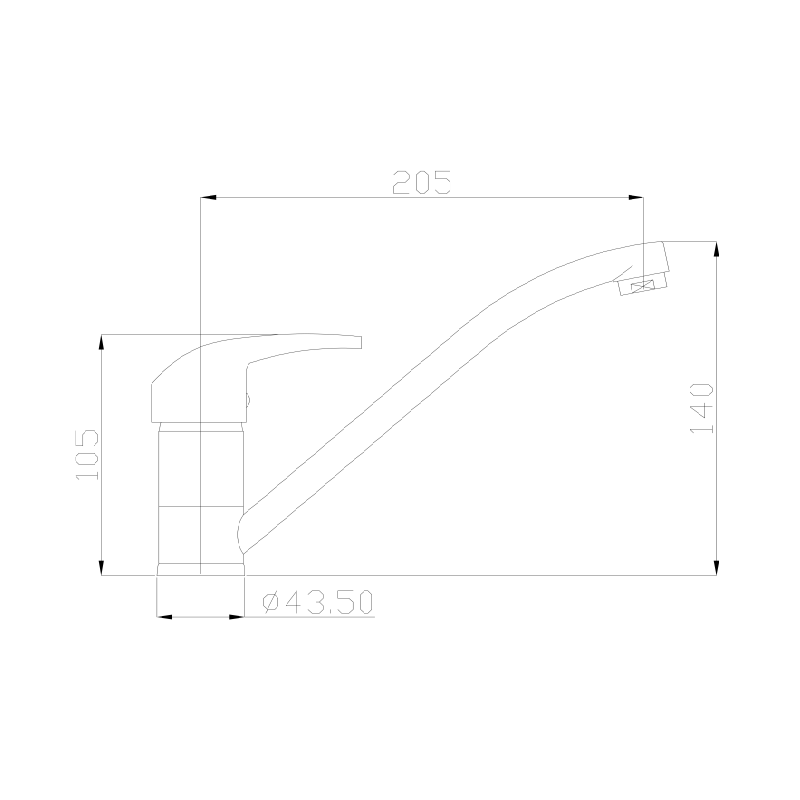 Chromowana bateria Ava New BZ-06-001 - Elegancja Twojej kuchni!