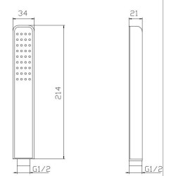 Deszczowa Słuchawka Prysznicowa Ares Czarna z Systemem Antykamień