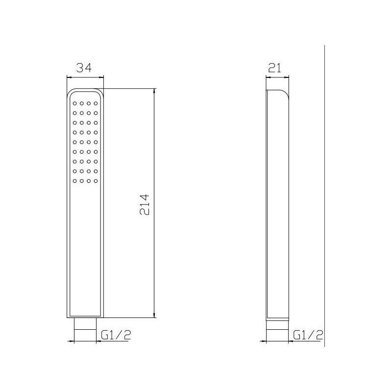 Deszczowa Słuchawka Prysznicowa Ares Czarna z Systemem Antykamień