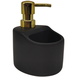 Luksusowy Dozownik Ceramiczny Yogo - Elegancja Czerni i Złota, 330ml