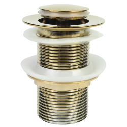 Złoty Korek Klik-Klak Mosiężny bez Przelewu - Elegancja i Wygoda w Twojej Łazience!