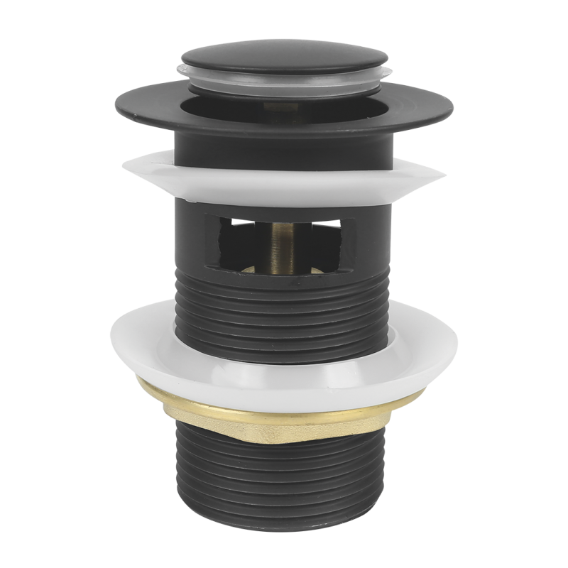 Nowoczesny czarny korek klik-klak z mosiądzu - elegancja i funkcjonalność w jednym!