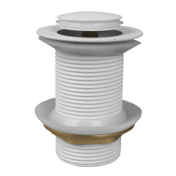 Klik-Klak Biały Bez Przelewu – Stylowy Korek z Mosiądzu