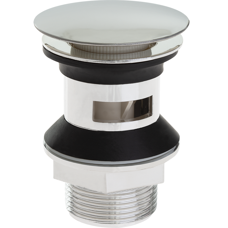 Klik-Klak Korek Spustowy Chromowany z Przelewem - Elegancja i Funkcjonalność!