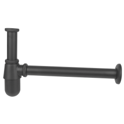 Elegancki Syfon Butelkowy do Umywalki - Czarny Design ze Stali