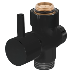 Przełącznik Premium SmartFlow - Mosiężny Przepływ Kontrolowany, Czarne Wykończenie