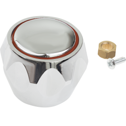 Pokrętło EasyGrip do Baterii Dwuuchwytowej - Chrom z Czerwonym Akcentem, Gwarancja 2 Lata