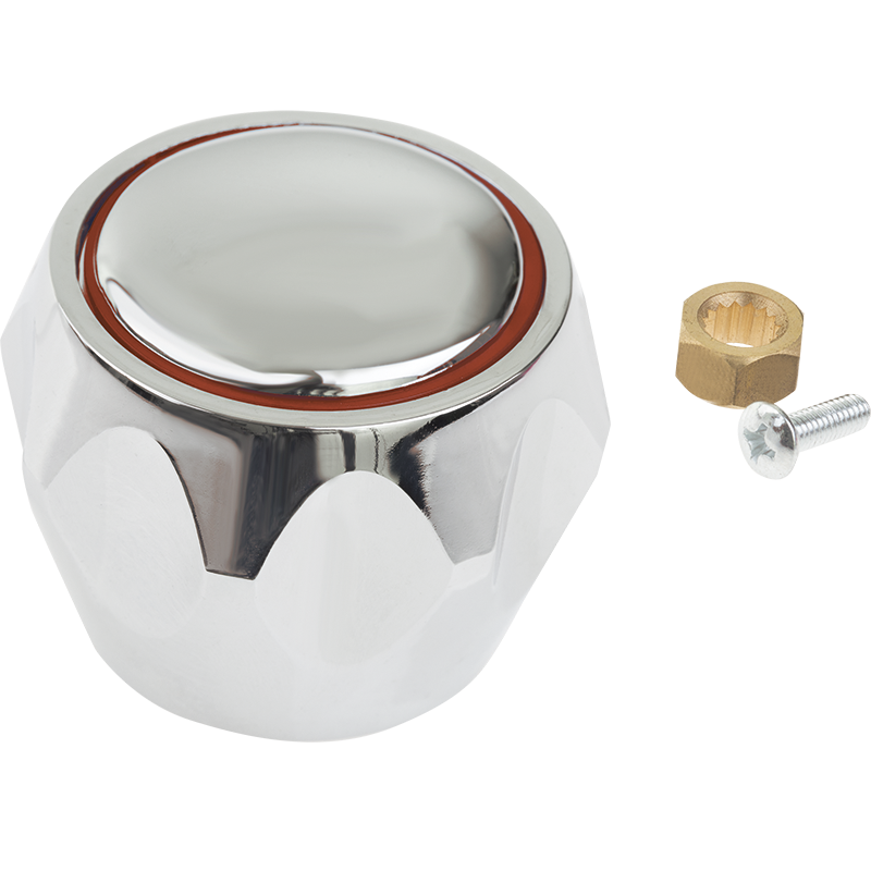 Pokrętło EasyGrip do Baterii Dwuuchwytowej - Chrom z Czerwonym Akcentem, Gwarancja 2 Lata