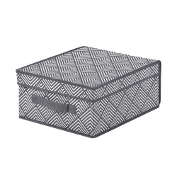 Stylowe Pudełko Jamajka z Uchwytem - Idealne na Przechowywanie, Eleganckie Białe/Grafitowe