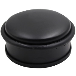 Solidny Czarny Odbojnik Drzwiowy z Nierdzewnej Stali - Ustawiany Na Podłodze, 2 Lata Gwarancji