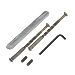 Zestaw Montażowy Prestige do Klamki - Patyna, Trzpień 120mm, Drzwi Wewnętrzne 38-45mm