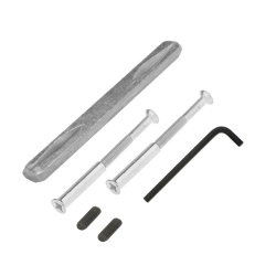 Klamki Premium - Zestaw montażowy z trzpieniem 95mm, satynowe wykończenie, gwarancja 2 lata