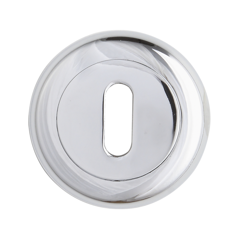 Chromowana Rozeta Wkładana 52x10 – Styl i Bezpieczeństwo dla Drzwi Wewnętrznych